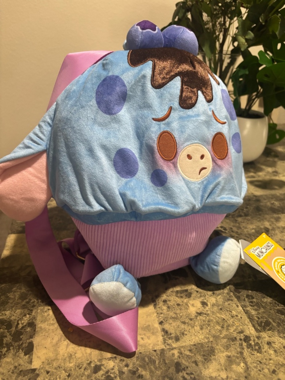 Disney Munchlings Eeyore Plush Backpack Blue Purple Medium Adjustable Strap - Picture 10 of 10